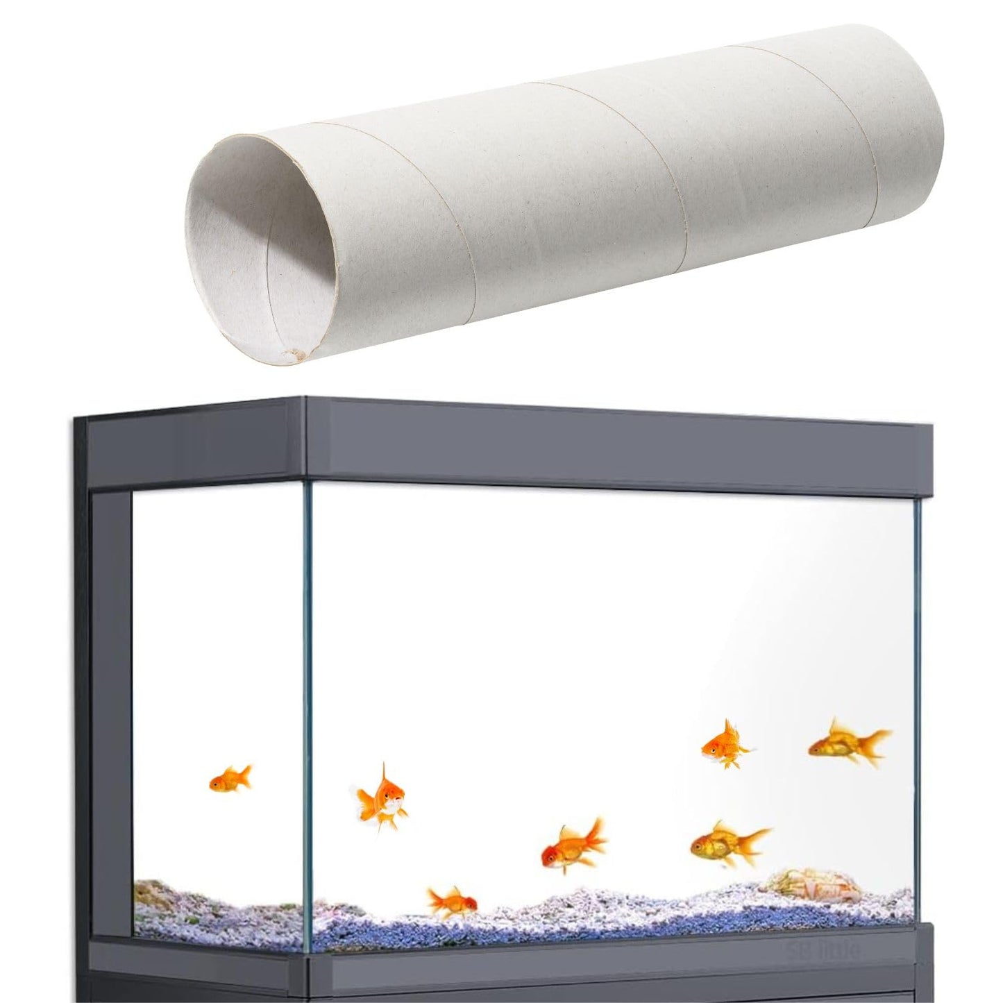 Petzlifeworld Aquarium Fish Tank Background Sticker Poster (White )