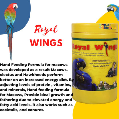 Star Farms  Royal Wings Hand Feeding Formula With Hand feeding syringe