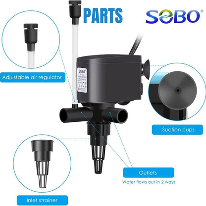 Sobo WP Series Aquarium Power Head Submersible Pump