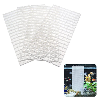 Petzlifeworld White Fish Tank Divider Plastic Aquarium Divider Panel Separator Grid Isolation Board with Free Divider Clip