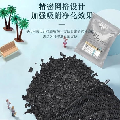 YEE Magic Powder Premium Activated Carbon Granules for Aquarium Water Purification with Net Bag 500g | to Remove Foul Smell from Aquarium and Makes It Crystal Clear