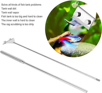 Petzlifeworld Stainless Steel Long Handle Algae Scrapper Extendable (30~70Cm) with Stainless Steel Blade for Aquarium Fish Tank