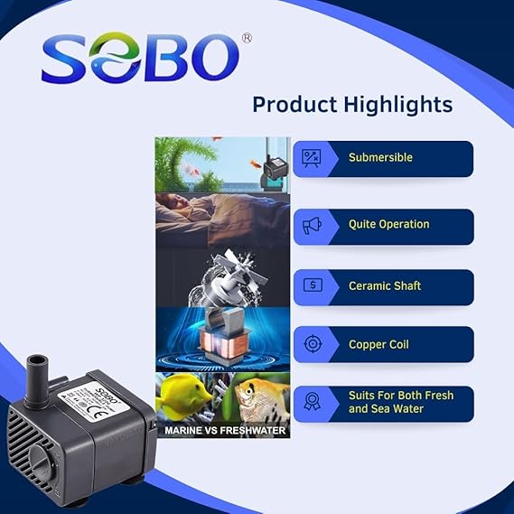 SOBO WP Series  Aquarium Energy Saving Submersible Pump