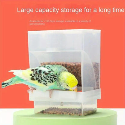 PetzLifeworld Anti Spill White Cage Fitting Plastic Feeder for Birds 500Ml