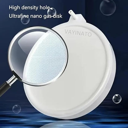 Petzlifeworld 4 inch White Non Clogging Round Air Stone Disc Bubble Diffuser for Aquarium Fish Tank Hydroponics Pump Ceramic Airstones | Ultra-High Dissolved Oxygen Diffuser Airstone Bubbler (White)