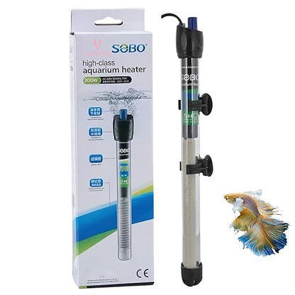 SOBO Glass Submersible Aquarium Heater with Suction Cups By Petzlifeworld