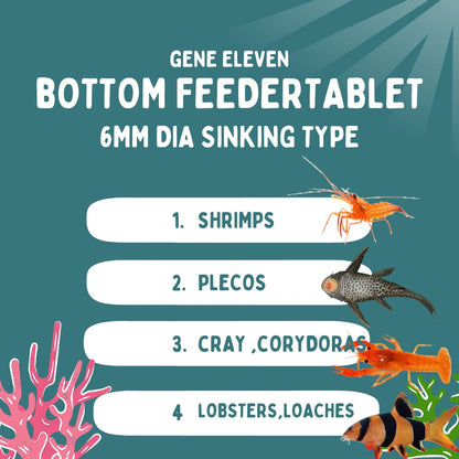 Aquatic Remedies Gene Eleven Bottom Tablet Feeder, 30G  | Tablet Feed for plecos, Cray Fish, Lobster, Crabs and Shrimps