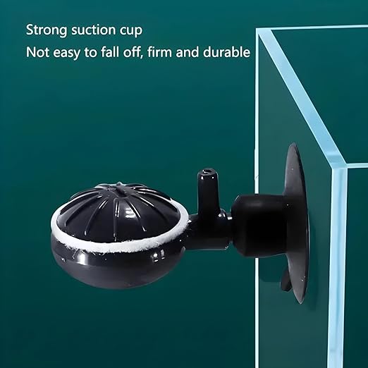 petzlifeworld 2 Pcs Aquarium Air Stone Bubble Diffuser, Black Plastic Dome with Strong Suction Cup for Hydroponics Air Pump Bucket Small Ponds Reservoir