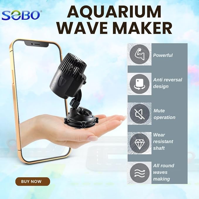 Sobo WP Series 360 Degree Flexible Rotation Single/Dual Powerhead Aquarium Super Wave Maker For Fresh & Marine Water Fish Tank