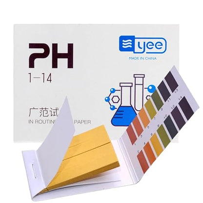 YEE 3Pcs Pack Ph 1-14 Water Test Paper Litmas Test 240 Pcs Strips For Aquarium,Pond, Soil and Other pH Water Testing