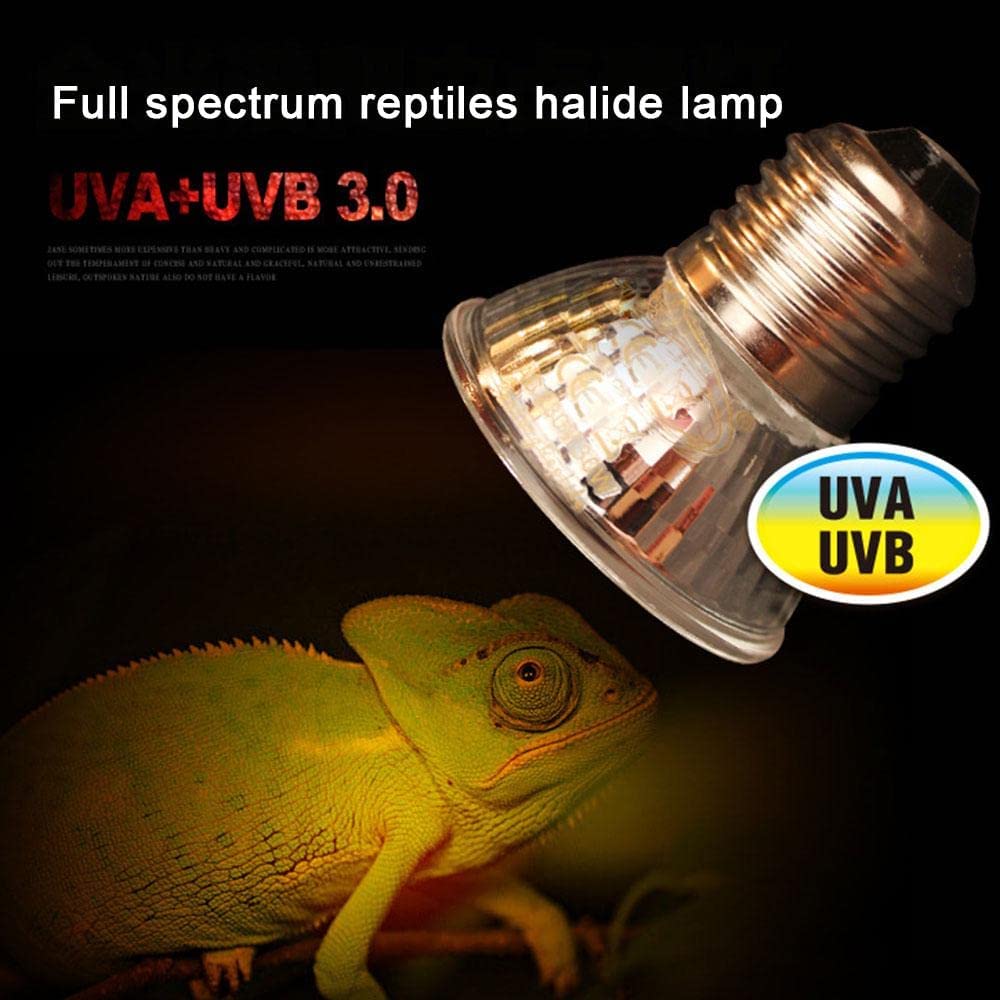 Petzlifeworld 50W Reptile Turtle Heat Lamp Lights, UVA UVB Aquarium Bulbs