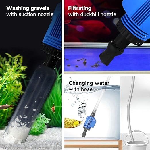 Sobo Bo-58 Multi Functional Aquarium Vacuum Cleaner Gravel Water Change For Aquarium Fish Tank H.Max : 2M Output : 2000L/H Watt : 32W