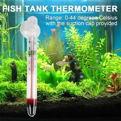 Sunsun WDJ Series Submersible Aquarium Thermometer for Water Temperature Measurement, Waterproof with Suction Cup (WDJ-002)