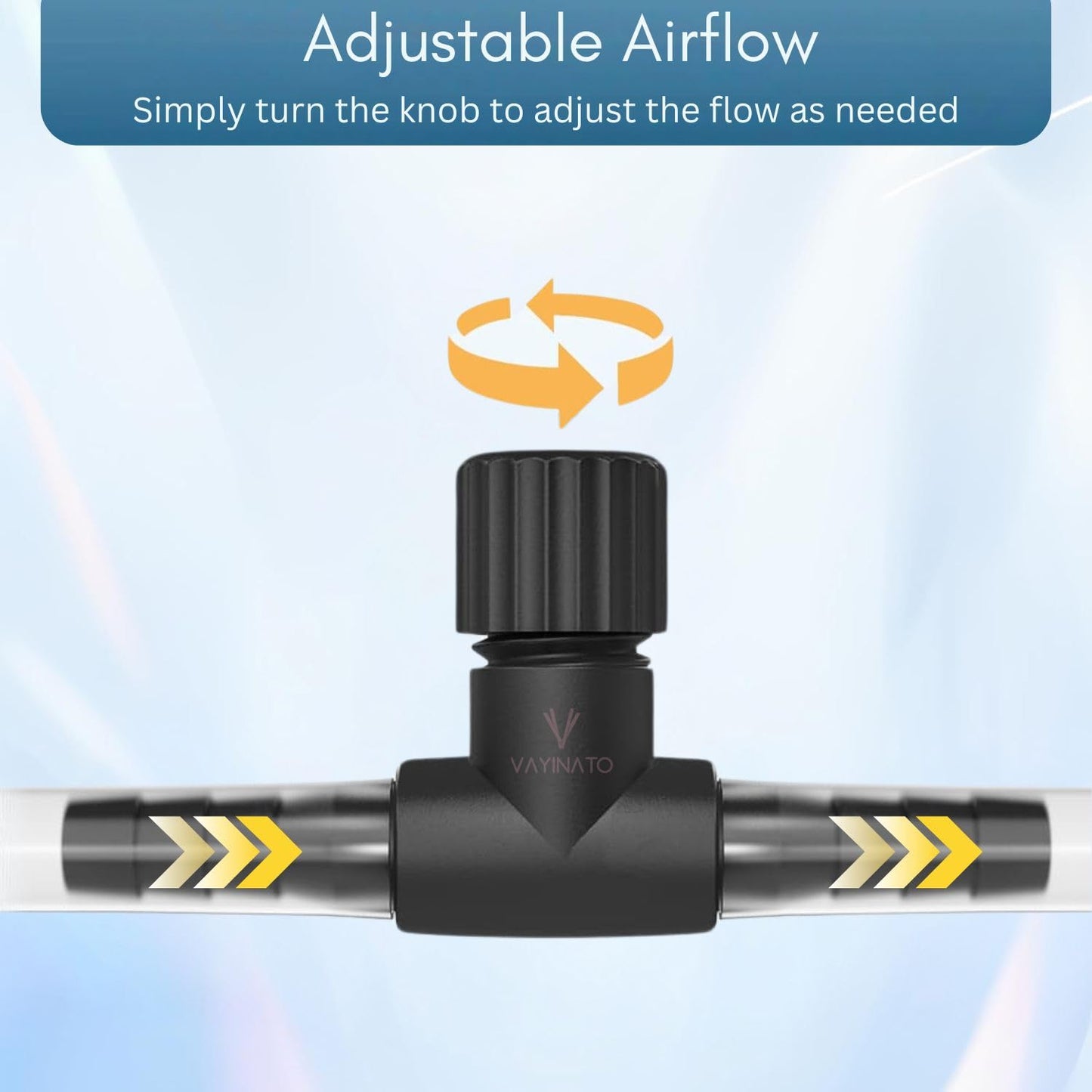 Petzlifeworld Aquarium (Black) Air Flow Control Valve T Shaped Single Way Plastic Air Flow Control Regulator