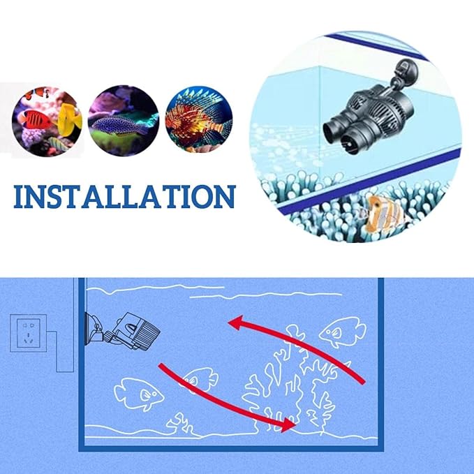 Sobo WP Series 360 Degree Flexible Rotation Single/Dual Powerhead Aquarium Super Wave Maker For Fresh & Marine Water Fish Tank