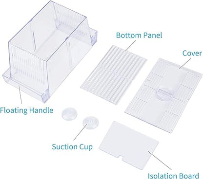 Chicos Double Long Guppy Fish Breeding Tank Fish Hatchery Acrylic FH-101