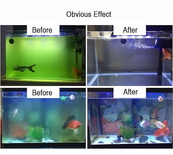 YEE Aquarium Fish Tank Submersible UV Light with Timer for Crystal Clear Water in Aquarium, Koi Pond and Swimming Pool | Helps to Removes Green Algea and Provide Clear Water