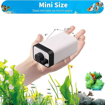 Sunsun CT-101 | 3W | 1.5L/Min Air Volume Adjustable Aquarium Oxygen Air Pump with 2 Meter Air Tube and 1 Air Stone for Aquarium Fish Tank (1 Way)