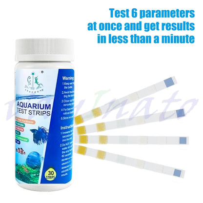 Petzllifeworld 6 in 1 Aquarium (100 Strips) Test Strips for Freshwater Saltwater | Quick and Accurate | Pond, Fish Tank and Swimming Pool