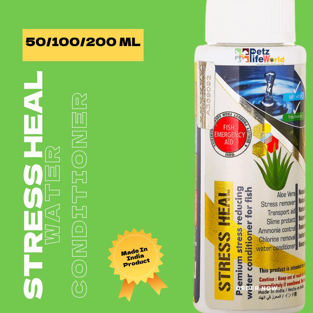 Aquatic Remedies Stress Heal Aquarium Water Conditioner to Remove Chlorine,Ammonia