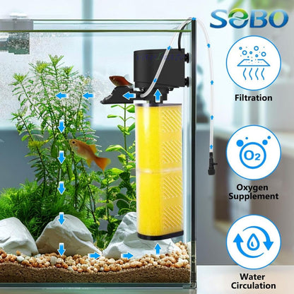 Sobo WP-4001 Aquarium Internal Filter | Power : 30W | F.Max : 3000 L/H | Upto 3 Ft Tank