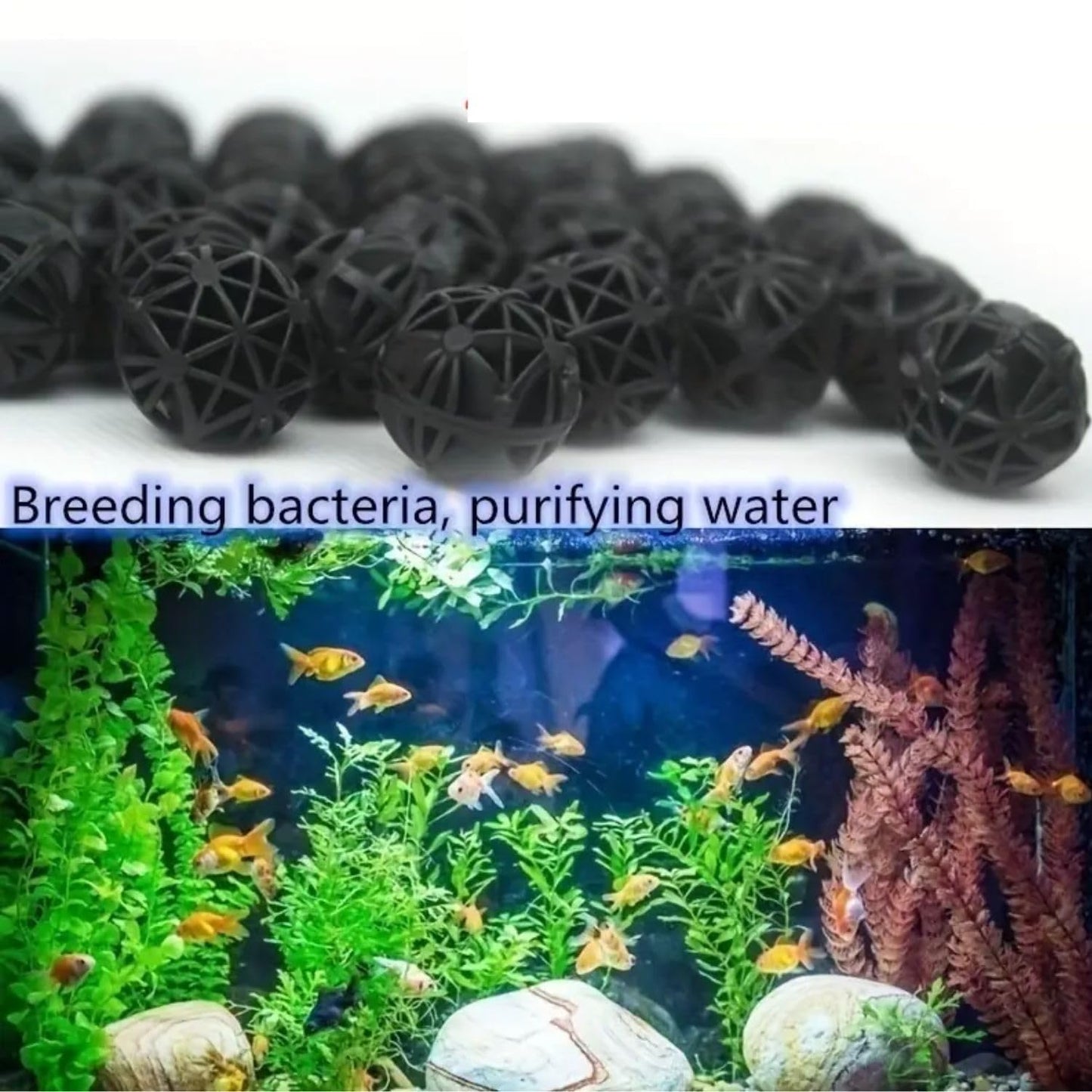 Petzlifeworld 26mm (20 Pcs) Aquarium Fish Tank Filter Media Bio Ball for Canister Filter