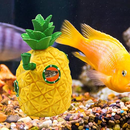 PetzLifeworld Colourfull Pipeapple House  Aquarium Fish Tank Decoration Toys