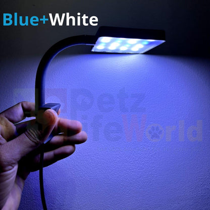 Petzlifeworld LY-307 (Square Shaped) 6.4W | Fit for 1.5 Feet Tank High Brightness Clip On Aquarium LED Light