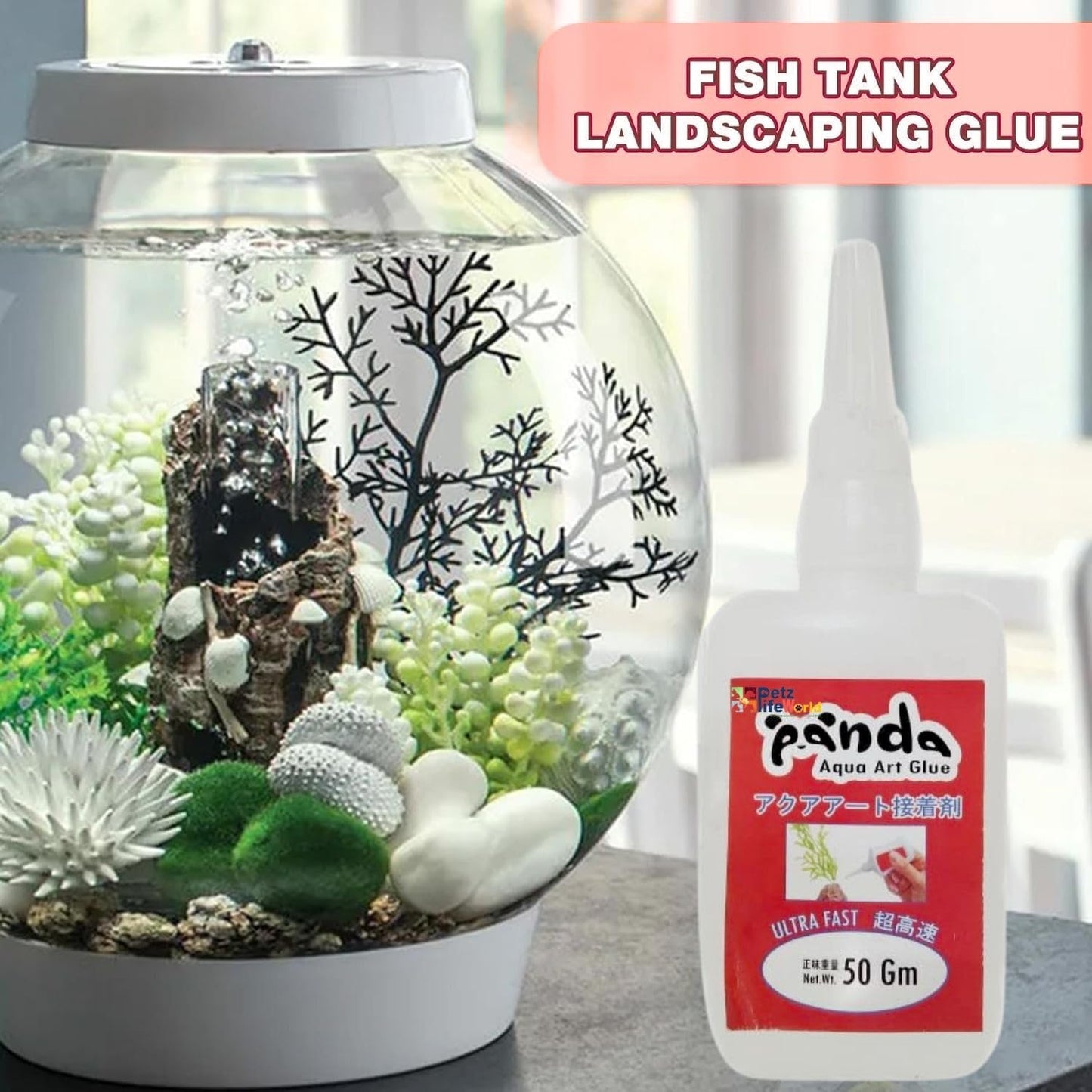 Petzlifeworld 50Gram Panda Glue for Aqua Scaping