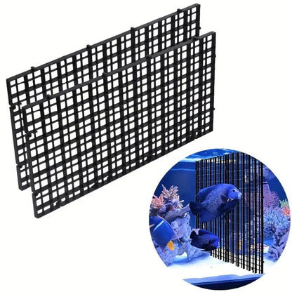 Petzlifeworld Black Fish Tank Divider Plastic Aquarium Divider Panel Separator Grid Isolation Board (Clip Not Included)