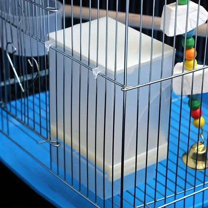 PetzLifeworld Anti Spill White Cage Fitting Plastic Feeder for Birds 500Ml