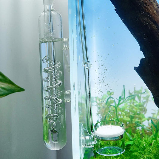 Petzlifeworld Planted Aquarium Glass Co2 Twisted Long Spiral Bubble Counter