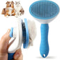 PetzLifeworld One Click Self-Cleaning Smooth Brush, Dog Cat Rabbit Pet Grooming Shedding Brush