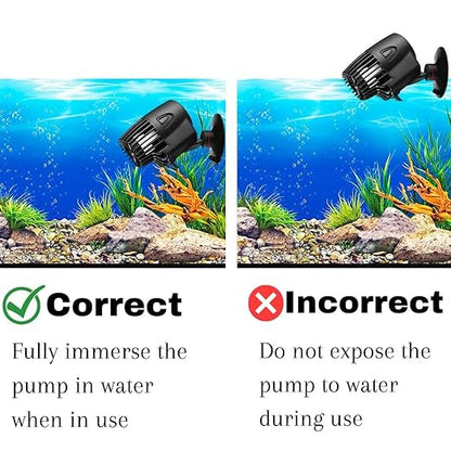 Sunsun JVP-120 (6W | 3000L/H | Suitable for 3 Feet Tank) Mini Wave Maker Power Head with Suction Cup for Aquarium Fish Tank