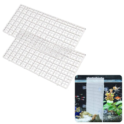 Petzlifeworld White Fish Tank Divider Plastic Aquarium Divider Panel Separator Grid Isolation Board with Free Divider Clip