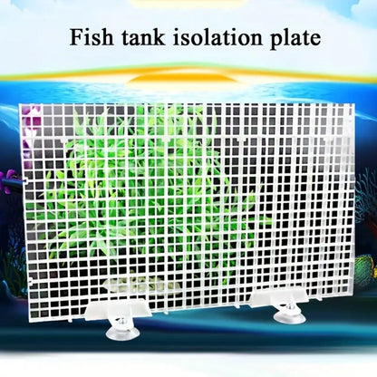 Petzlifeworld White Fish Tank Divider Plastic Aquarium Divider Panel Separator Grid Isolation Board with Free Divider Clip