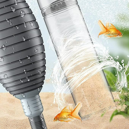 YEE Premium 2.6 Meter Grey Aquarium Fish Tank Syphon Gravel Sand Cleaner Vaccum Water Changer with Flow Control Tap