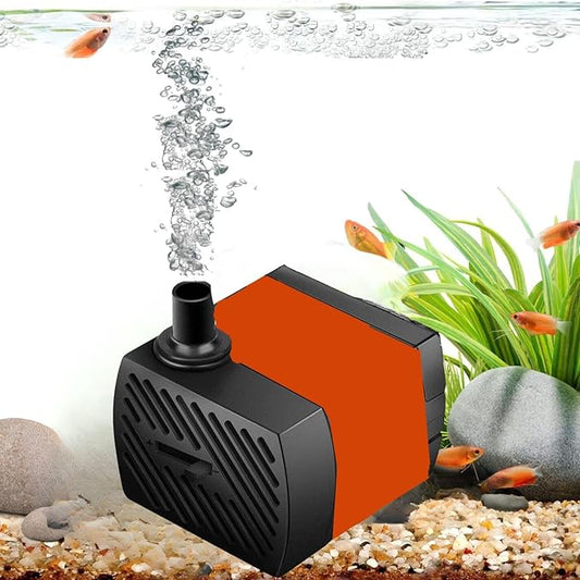 Petzlifeworld Xilong 3 In 1 Multi Function Ultra Quite Adjustable Flow Fountain Aquarium Water Pump ForMini Indoor Water Fountain Decoration, Hrdroponics and Automatic Pet Water Despenser|XL-580|3 Watts|300L/Hr