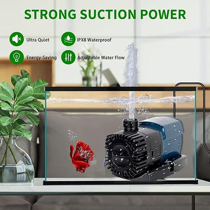 Sunsun JTP Series Adjustable Flow Control Submersible Frequency Variation Energy Saving Pump For Aquarium Fish Tank