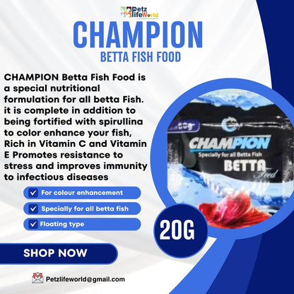 Champion Betta fish Food 20g*3 (Pack of 3)