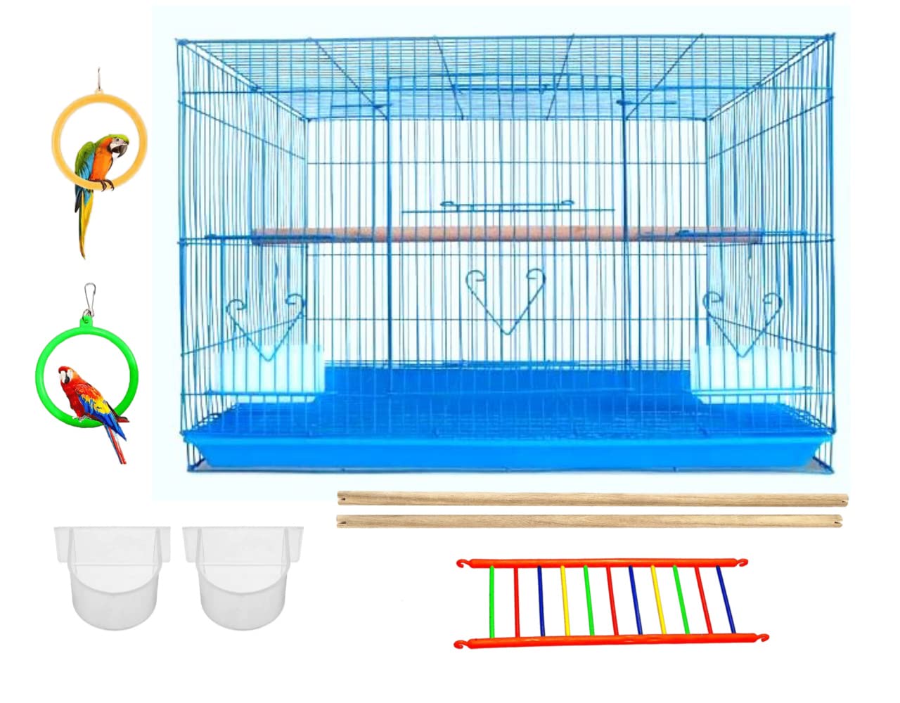 High Quality Powder Coated Rust Proof 2 Feet (24 Inch) Birds Cage