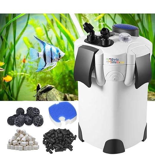 SunSun HW 304B Canister Filter with UV & Filter Media set(Carbon, cera ...