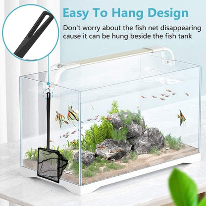 Petzlifeworld 60Cm Black Long Handle Floating Plastic Aquarium Fish Catching Net for Fish Tank