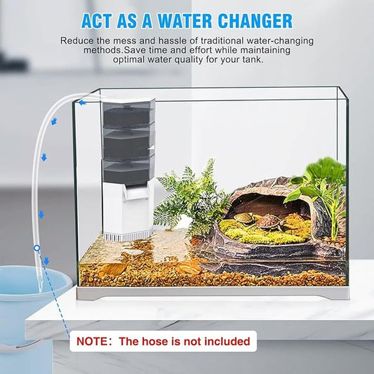 Jeneca  in 1 Low Level Multi Layer Corner Water Fall Aquarium Reptiles Fish Tank Turtle Filter