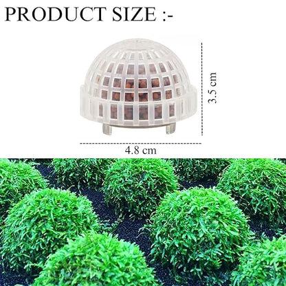 Petzlifeworld 2 Pcs Plastic Hemisphere Moss Ball Aquarium Decor, The Perfect Decoration for an Aquarium Fish Tank