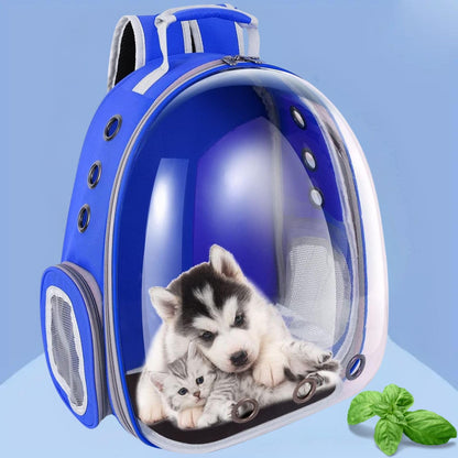 PetzlifeWorld Transparent Portable Pet Backpack Travel Carrier, Convenient Travel for Small Dog and Cat