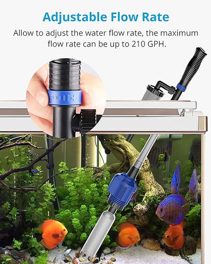 Sobo Bo-58 Multi Functional Aquarium Vacuum Cleaner Gravel Water Change For Aquarium Fish Tank H.Max : 2M Output : 2000L/H Watt : 32W