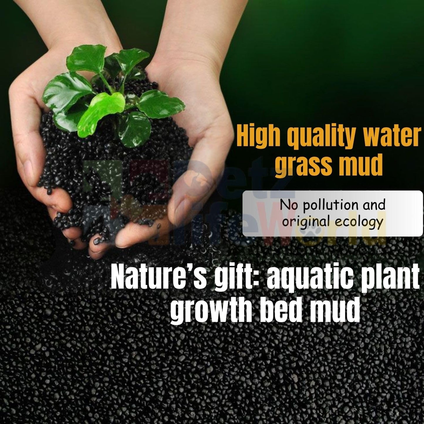 Petzlifeworld Aquarium Soil Substrate Gravel Sand for Planted Live Plants Fish Tank Freshwater