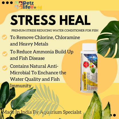 Aquatic Remedies Stress Heal Aquarium Water Conditioner to Remove Chlorine,Ammonia