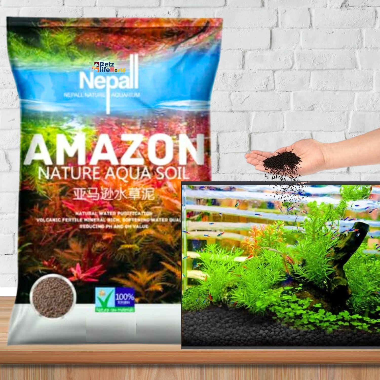 Nepall Natural Aquarium Soil for Aquarium Fish Tank 9 L PetzLifeWorld